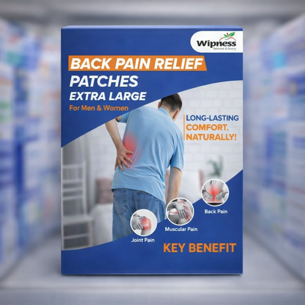 100% Natural Back Pain Patches for Pain Relief - Pack of 5 Strips