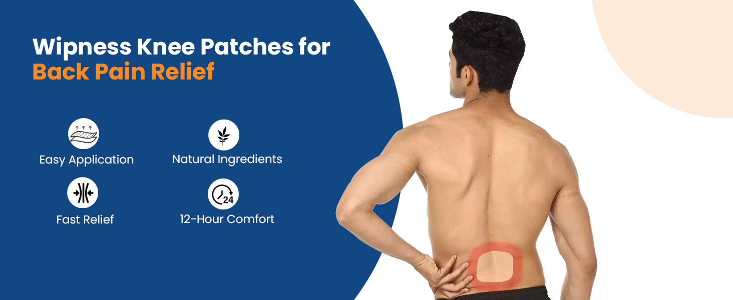 100% Natural Back Pain Patches for Pain Relief - Pack of 5 Strips