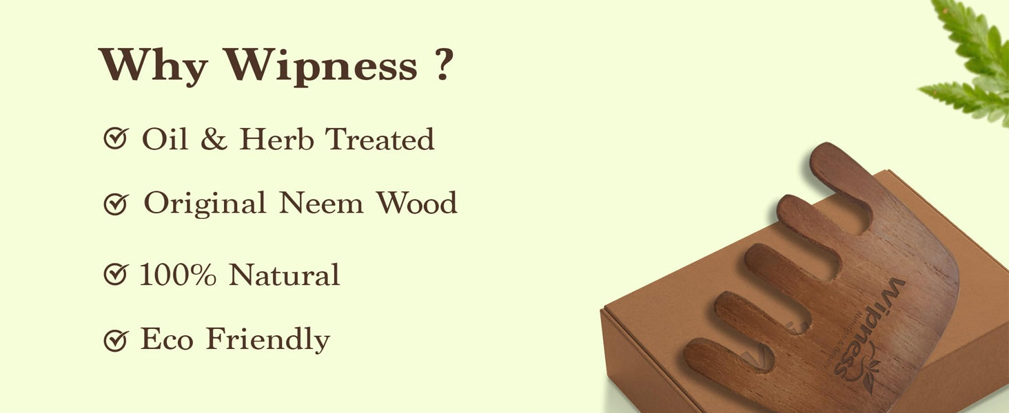 Neem Wooden Massager Comb - Pack of 1