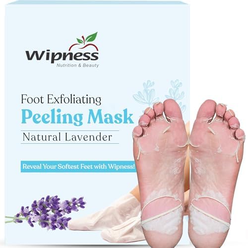 Wipness Natural Foot Peeling Mask Baby Soft Feet, Removes Dead Skin & Calluses