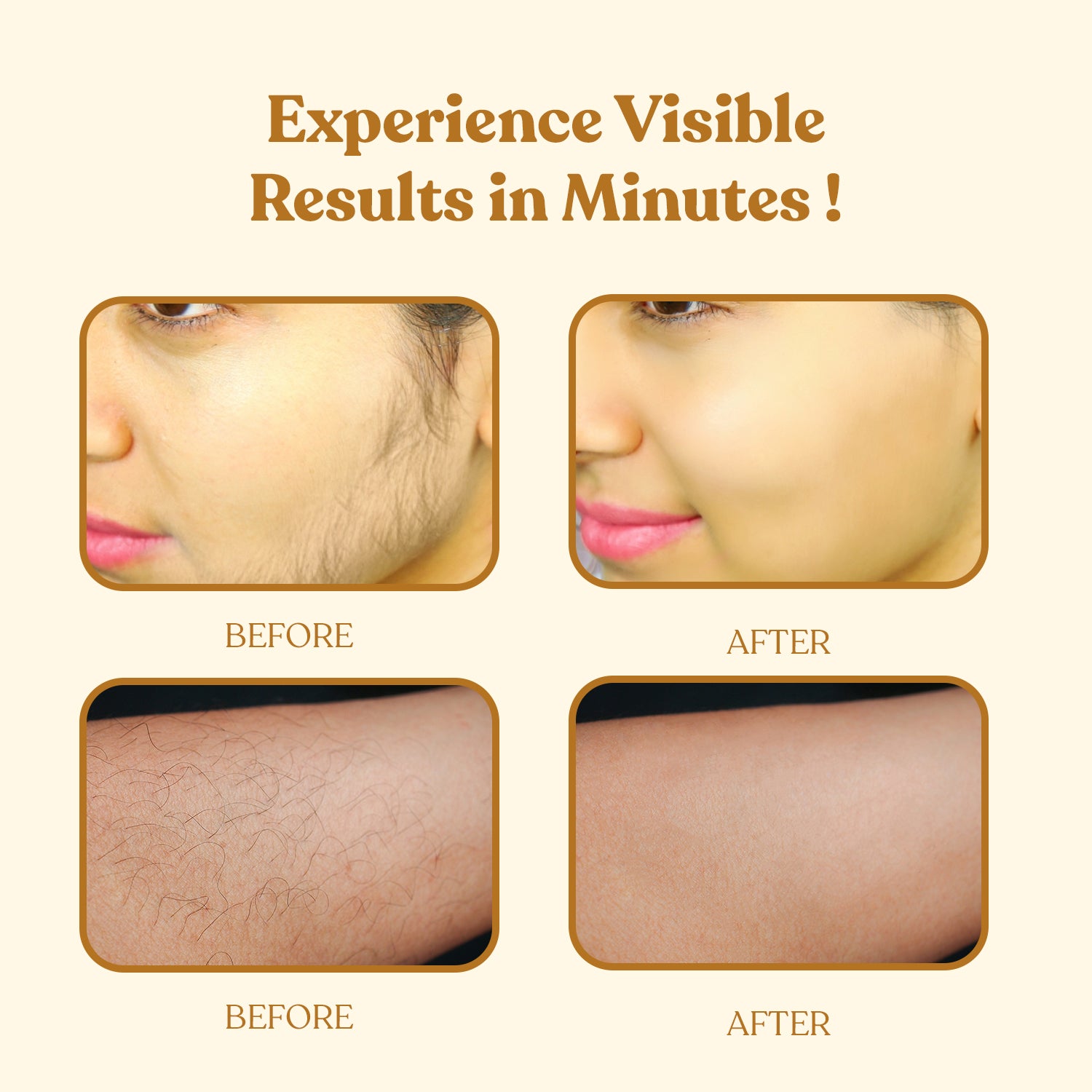 100% Natural Chocolate Facial Hair Removal Powder - 100GM