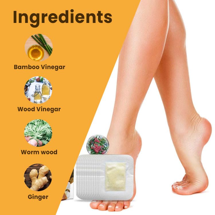 100% Natural Bee Venom Detox Foot Patches for Feet - Pack of 10