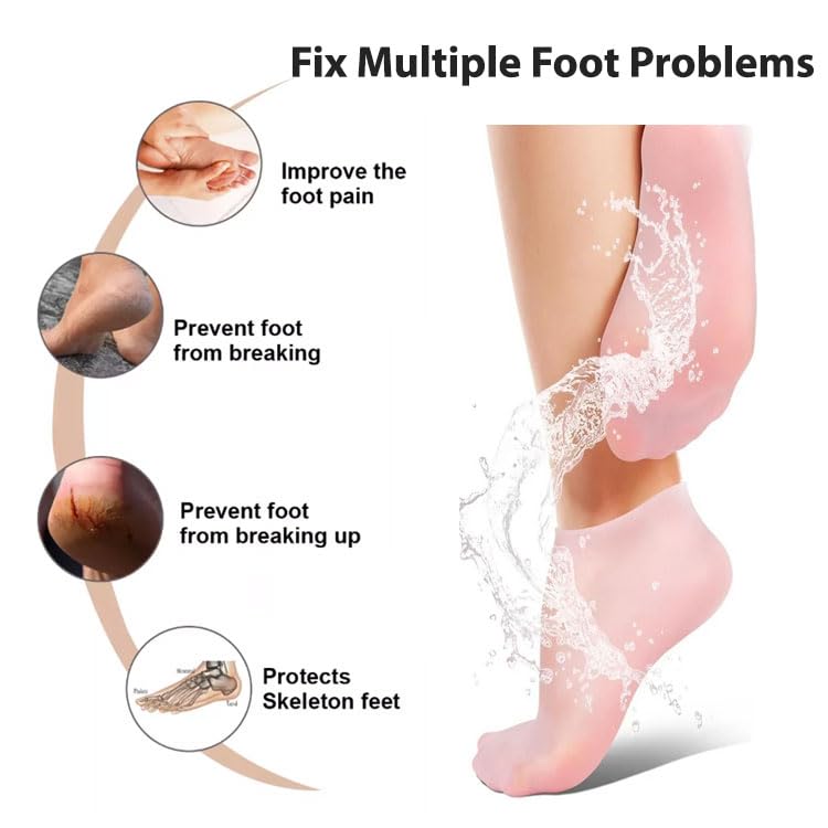 Wipness Gel Heel Reusable Socks – Cracked Heel Relief