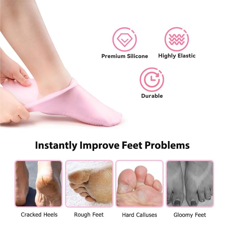 Wipness Gel Heel Reusable Socks – Cracked Heel Relief