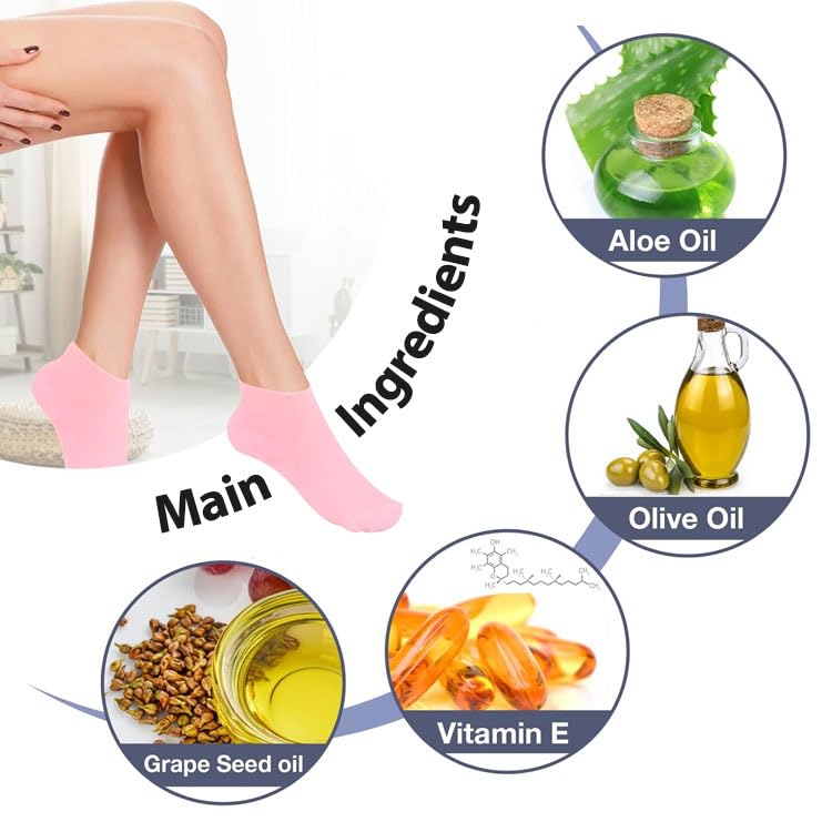 Wipness Gel Heel Reusable Socks – Cracked Heel Relief