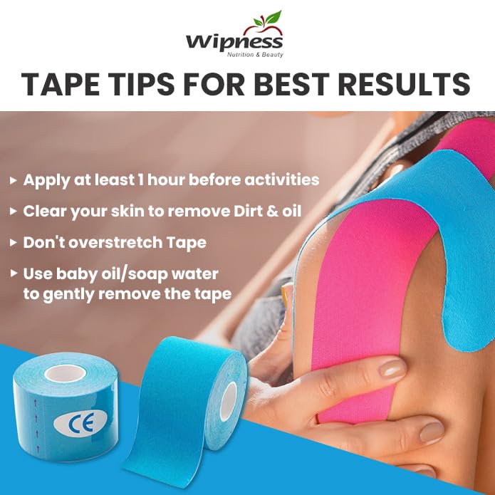 Wipness Kinesiology Tape – 5m Waterproof & Breathable Sports Tape