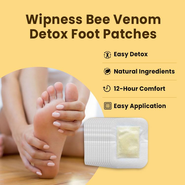100% Natural Bee Venom Detox Foot Patches for Feet - Pack of 10