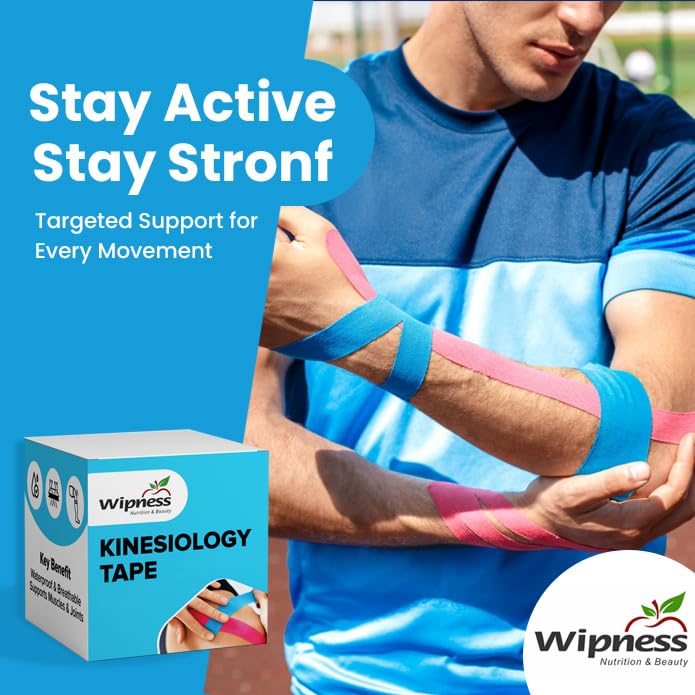 Wipness Kinesiology Tape – 5m Waterproof & Breathable Sports Tape