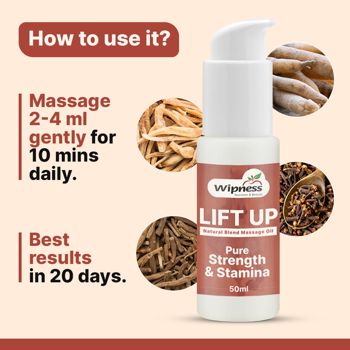 100% Natural Lift Up Oil for Men -50ML