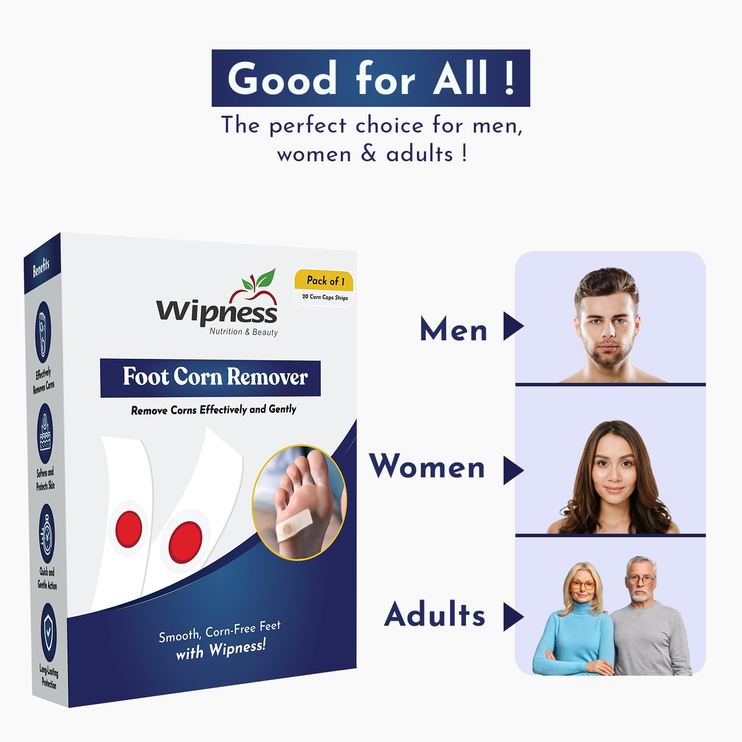 Wipness Corn Natural Removal Plaster – 20 Strips