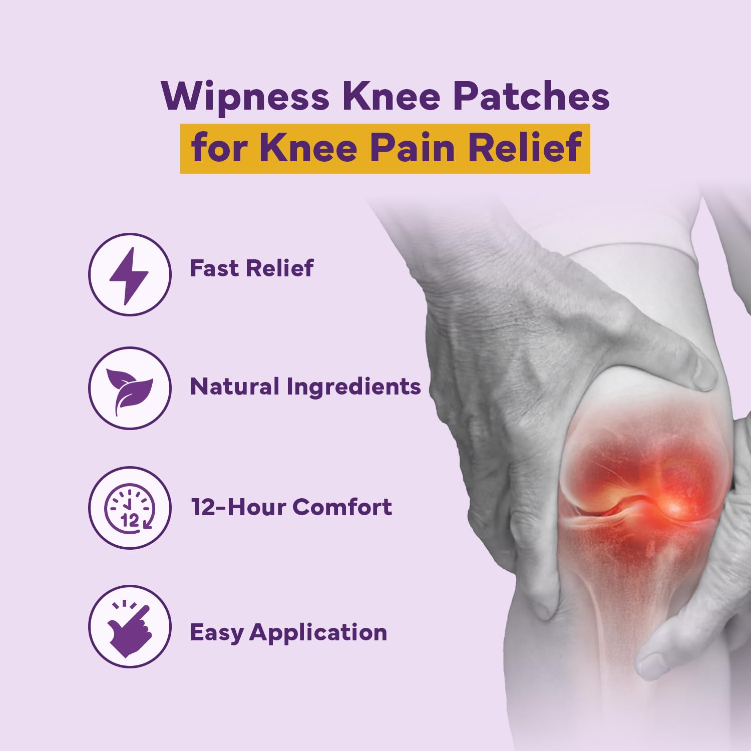 Wipness Instant Relief Patches – Knee, Back & Shoulder Pain