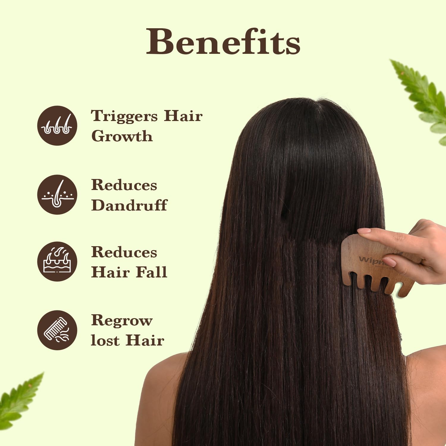 Neem Wooden Massager Comb - Pack of 1