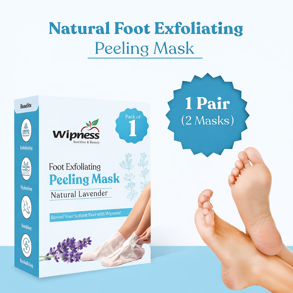 100% Natural Foot Peeling Mask Baby Soft Feet, Removes Dead Skin & Calluses