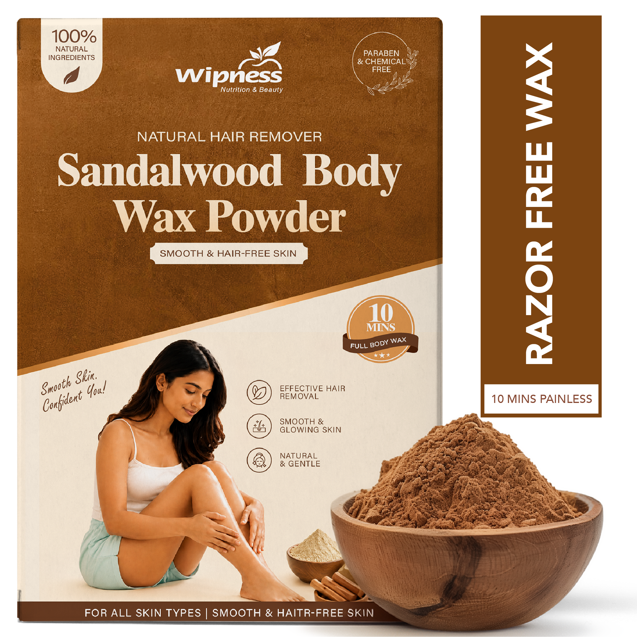 Natural Sandalwood Body Wax Powder for Men & Women (100GM)