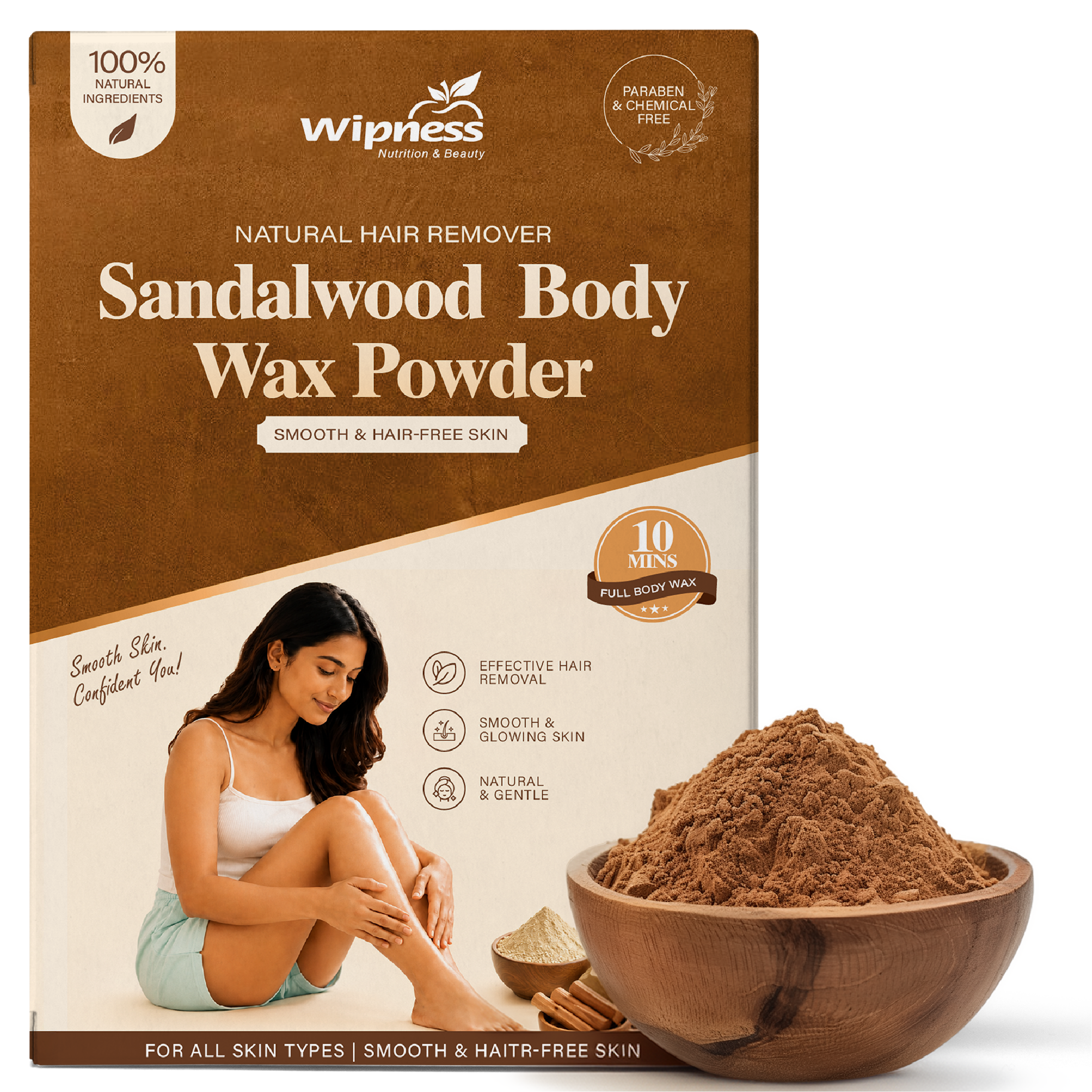Natural Sandalwood Body Wax Powder for Men & Women (100GM)