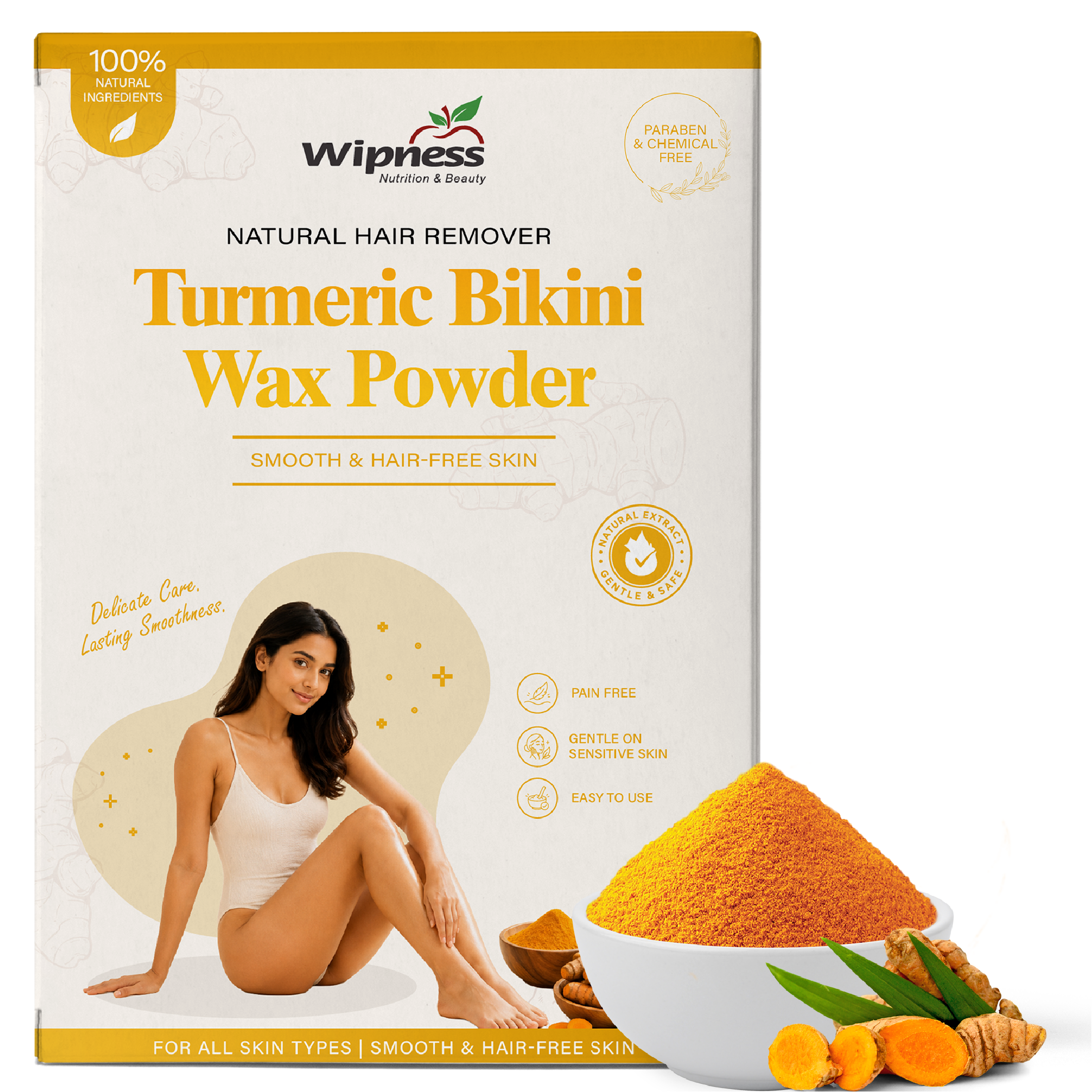 Natural Turmeric Bikini Wax Powder for Women (100GM)
