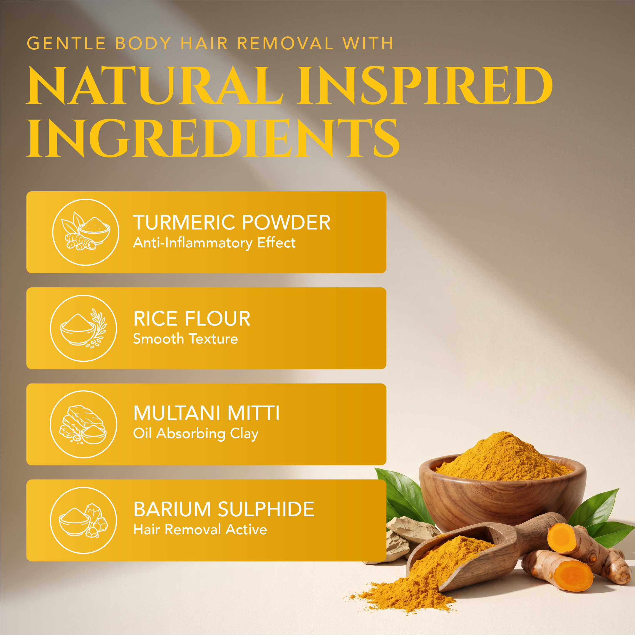 Natural Turmeric Bikini Wax Powder for Women (100GM)