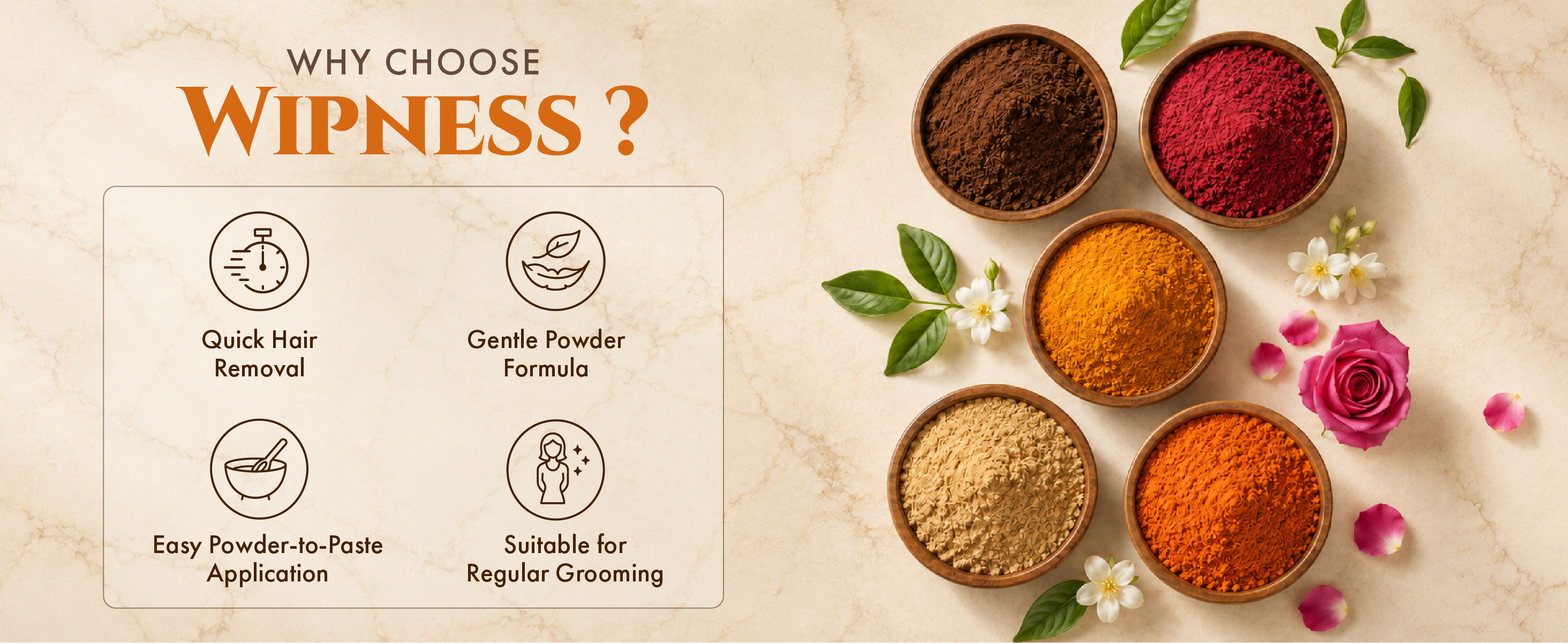 Natural Orange Hair Removal Wax Powder for Women & Men (100GM)
