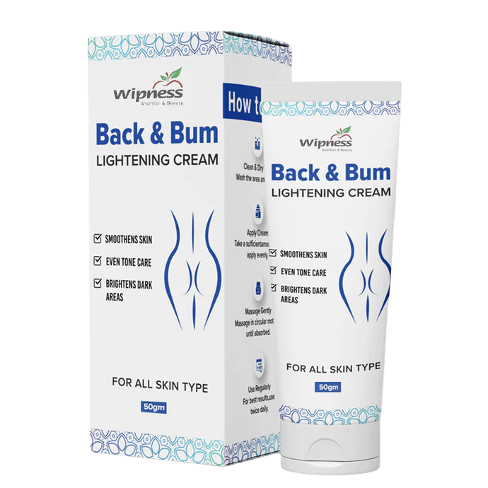 100% Natural Back & Bum Lightening Cream for Men & Women - 50GM