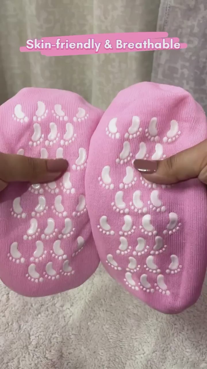 100% Natural Gel Heel Reusable Socks for Cracked Heel Relief - Pack of 1