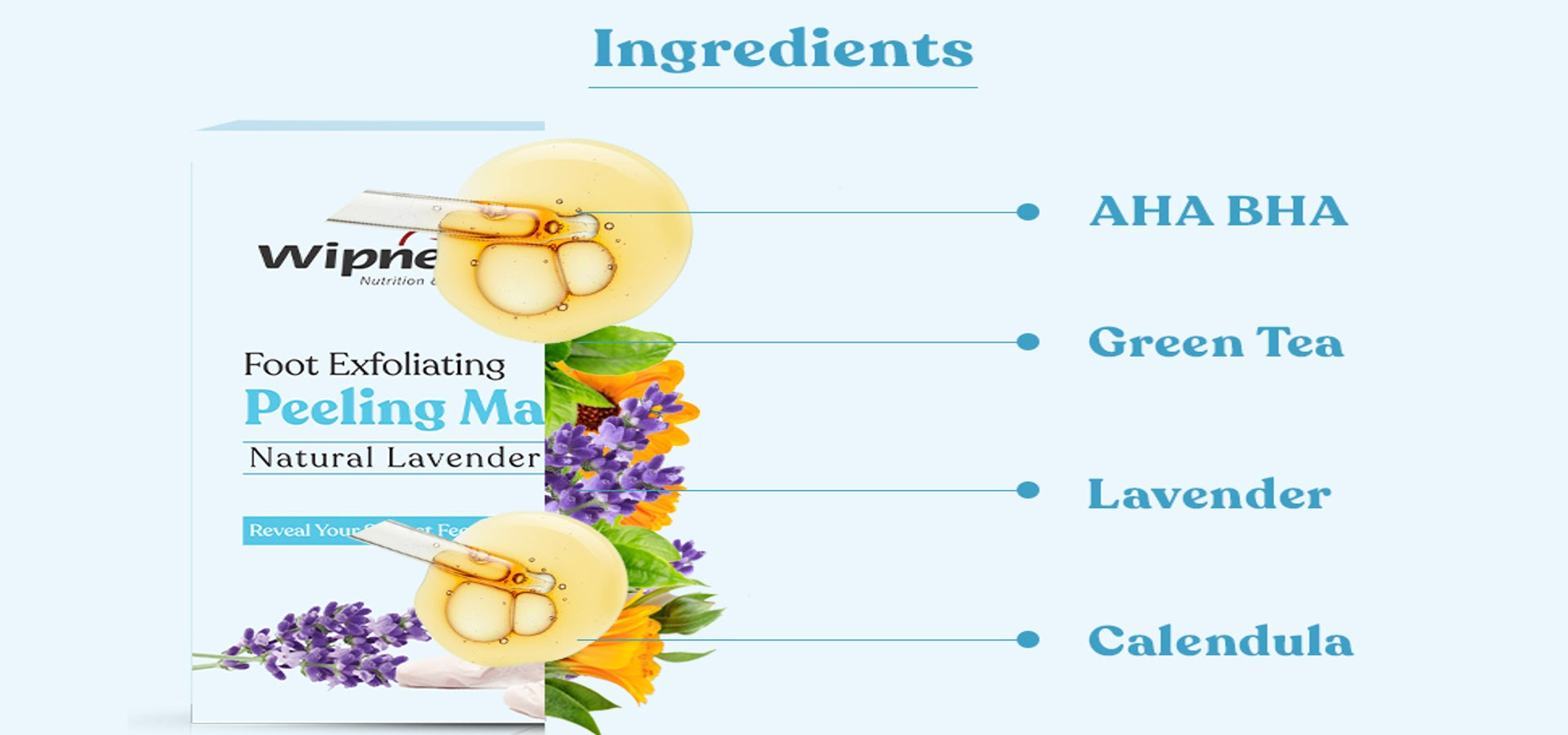 100% Natural Foot Peeling Mask Baby Soft Feet, Removes Dead Skin & Calluses
